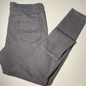 WOMENS SIZE 15 JEANS HIGH RISE JEGGING STRETCH GRAY SKINNY COMFORT POCKETS CASUA